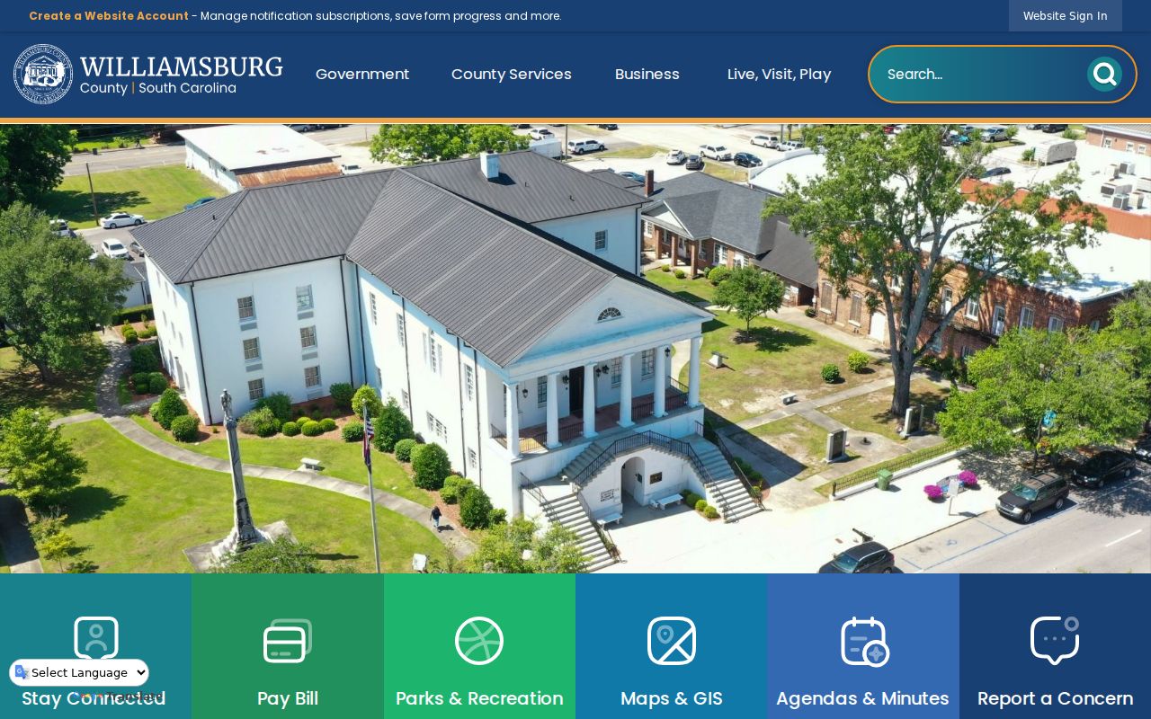 Williamsburg County criminal records government directory