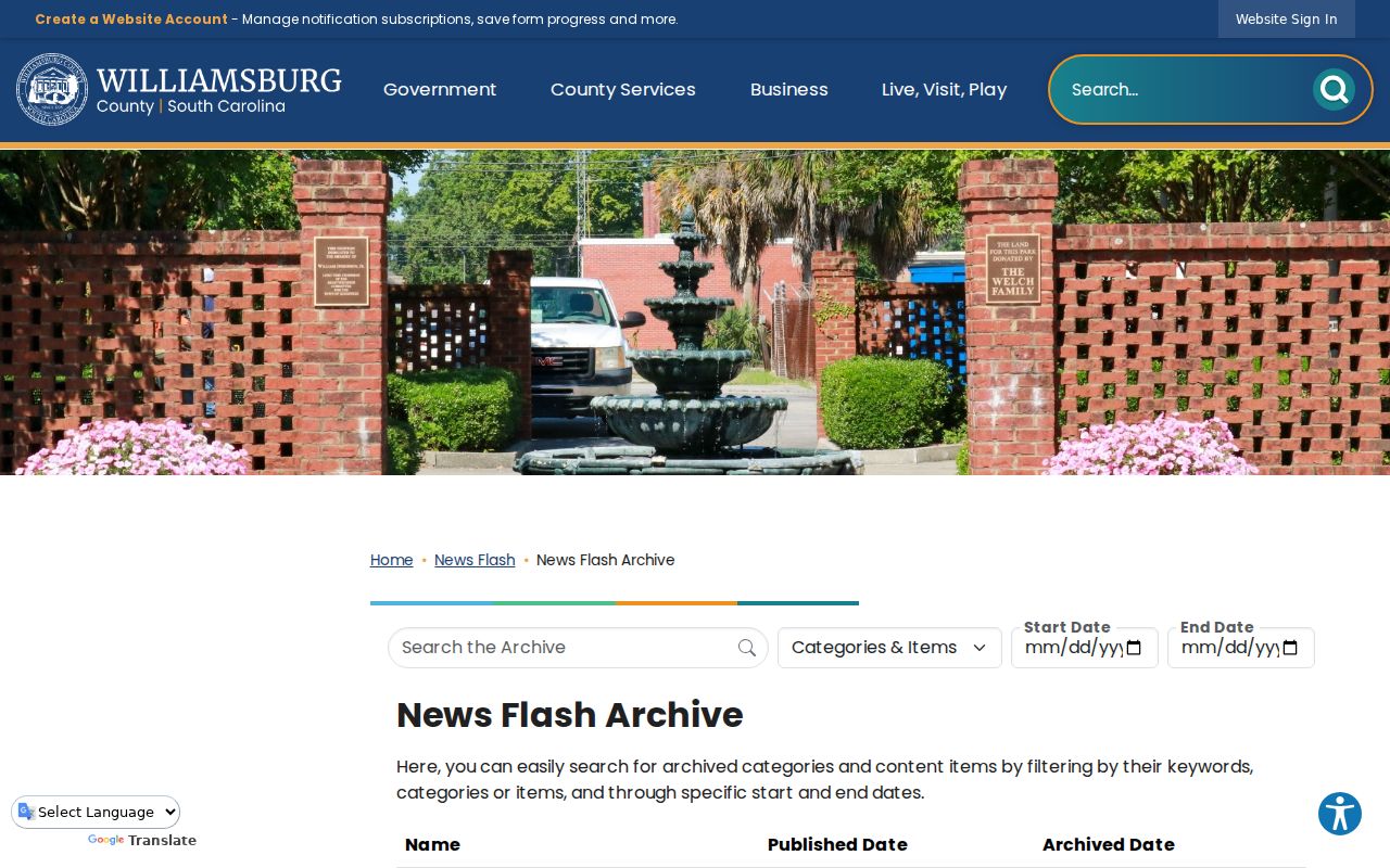 Kingstree criminal records context in the Williamsburg County news archive