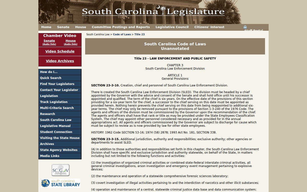 Williamsburg County sex offender registry statute and profile context